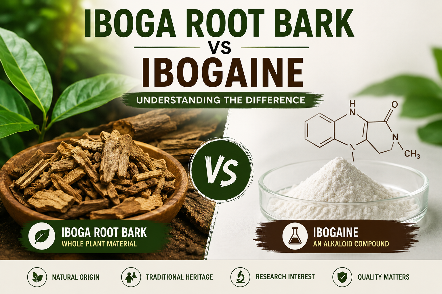 Iboga Root Bark vs Ibogaine: Understanding the Difference