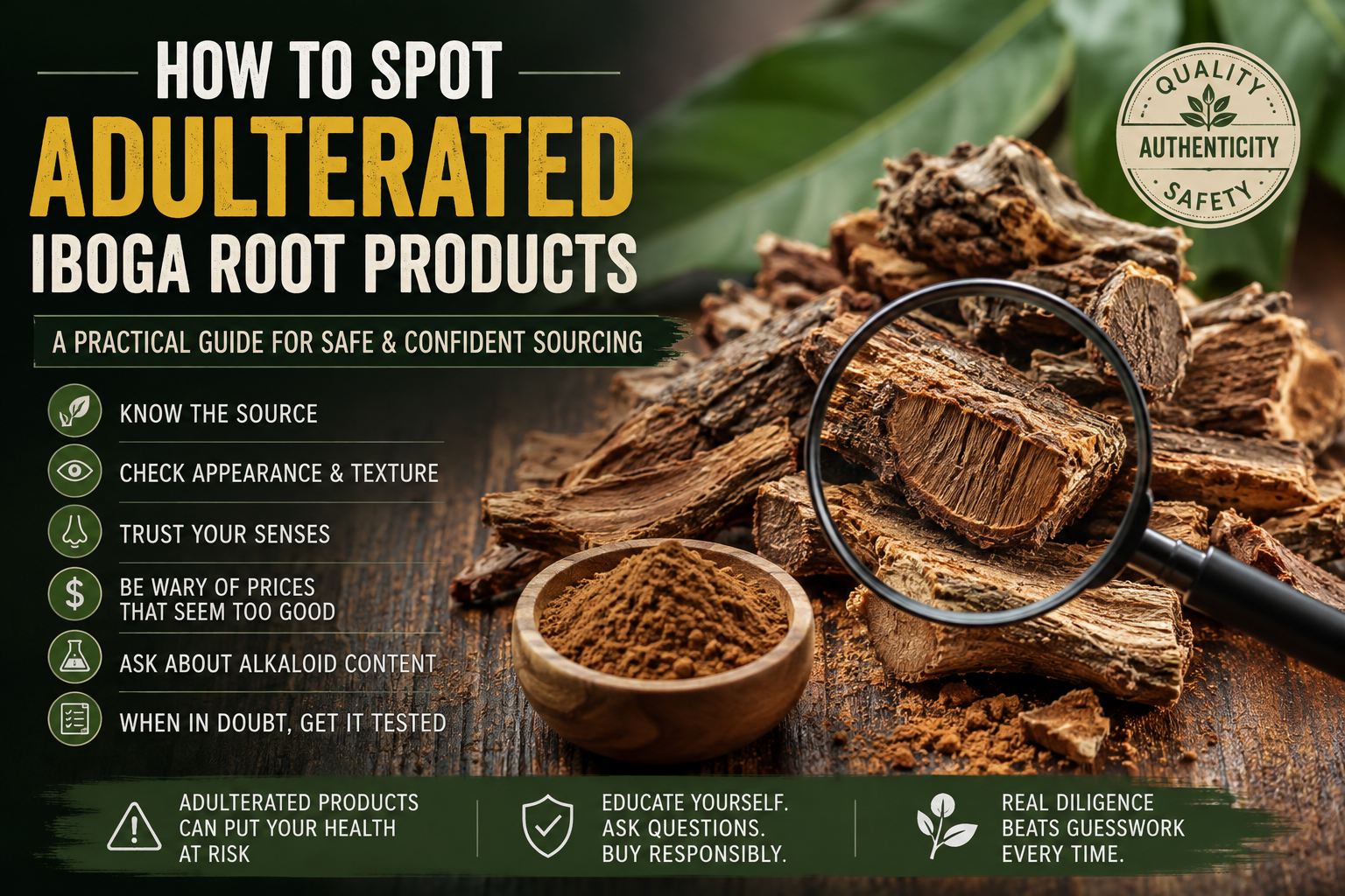 How to Spot Adulterated Iboga Root Products